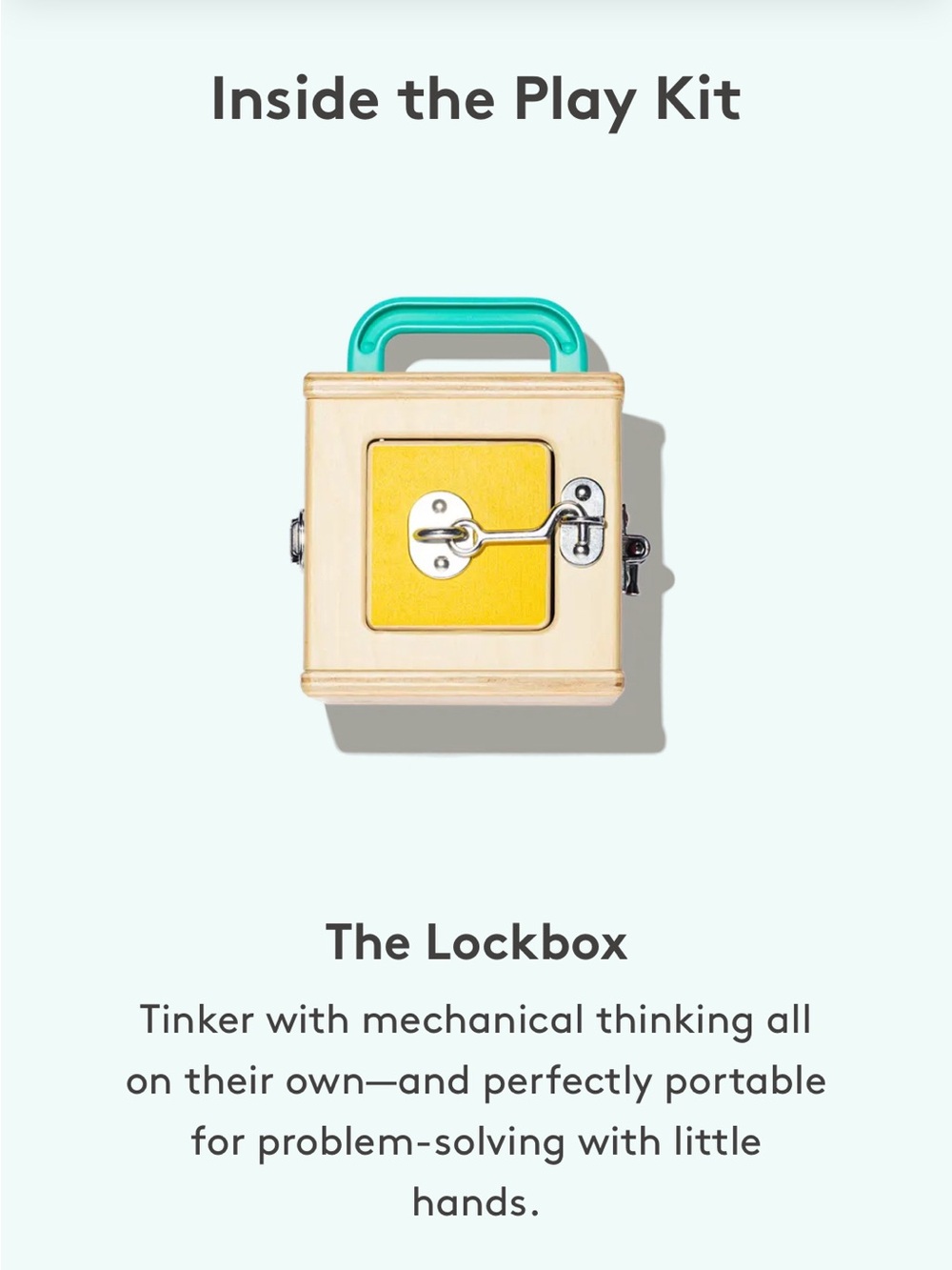 Lovevery Montessori Wooden Busy Lock Box from Realist Playkit